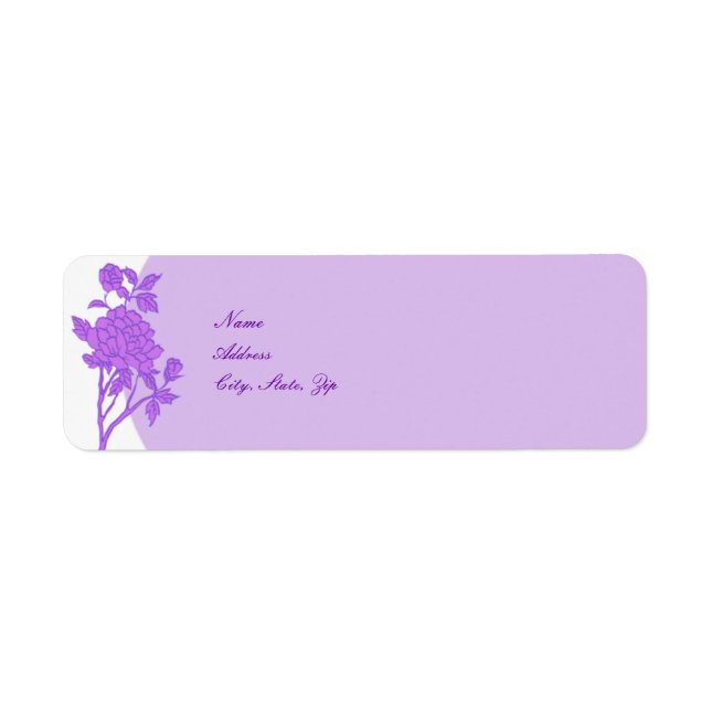 Etiquetas Personalizadas Flor Morada (Frente)