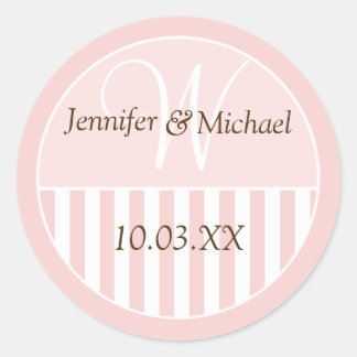 Etiquetas personalizadas monogramadas de favor de