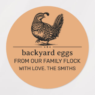 Etiquetas personalizadas para cartones de huevos e