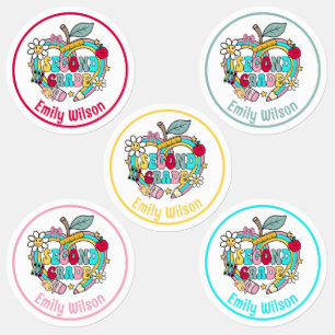Etiquetas personalizadas para segundo grado