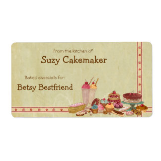Etiquetas personalizadas para tratamientos dulces