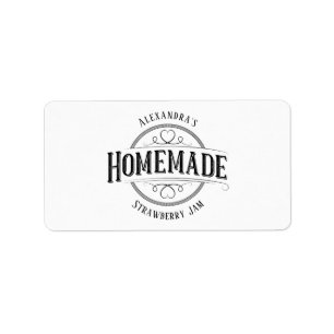 Etiquetas personalizadas vintage hecho en casa