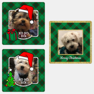 Etiquetas Personalizado 3 Mascotas de fotografía Navidades R