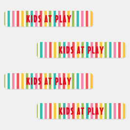 Etiquetas Personalizado a rayas de color Skinny Iron