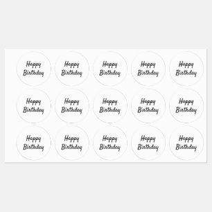 Etiquetas personalizado agrega tu texto feliz cumpleaños