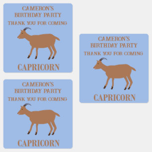 Etiquetas Personalizado Capricorn Star Sign Goat