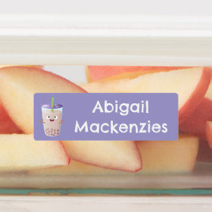 Etiquetas Personalizado de boba de té de burbuja alegre lind