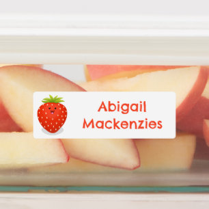 Etiquetas Personalizado de fresa cute kawaii personalizado