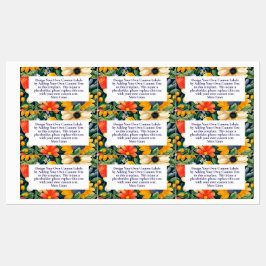 Etiquetas Personalizado de fresas de las flores del jardín d