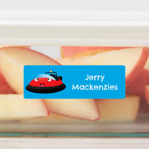 Etiquetas Personalizado de jornalero alegre rojo lindo perso