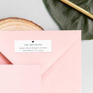 Etiquetas Personalizado de nombre de familia, corazón y dire