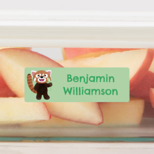 Etiquetas Personalizado de panda rojo lindo personalizado