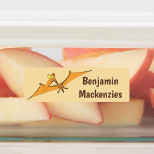 Etiquetas Personalizado de pterodáctilo volador divertido pe