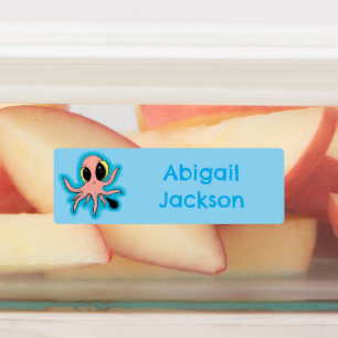 Etiquetas Personalizado de pulpo infantil lindo y descarado