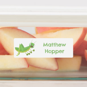 Etiquetas Personalizado de saltamontes de verde suave person