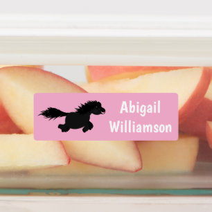 Etiquetas Personalizado del pony de Shetland en funcionamien