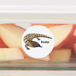 Etiquetas Personalizado del reptil de lagarto de lengua azul