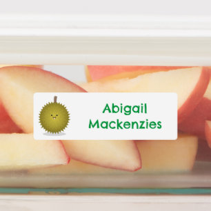 Etiquetas Personalizado feliz de durión lindo personalizado