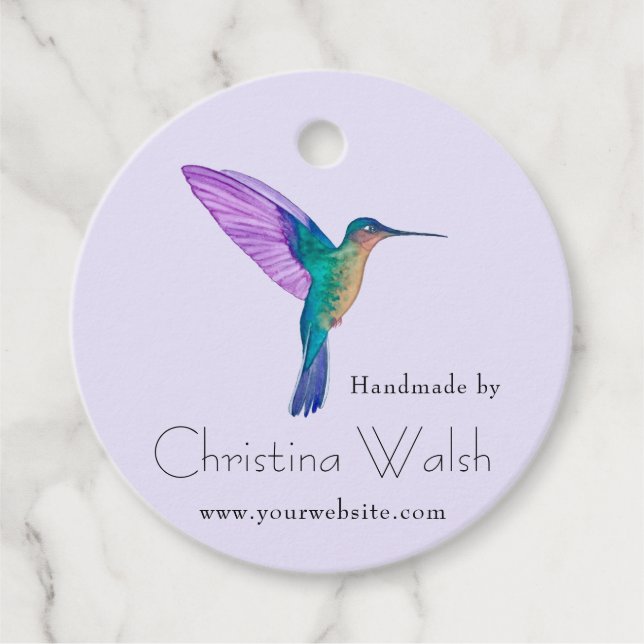 Etiquetas personalizado Hummingbird Favor (Anverso)