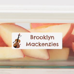 Etiquetas Personalizado musical de violín divertido y person