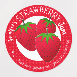 Etiquetas Personalizado Strawberry Jam Jar