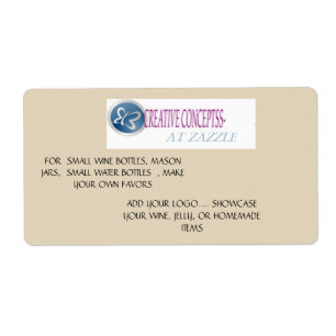 ETIQUETAS PERSONALIZADOS DE FRASCO DE VINO Y AGUA