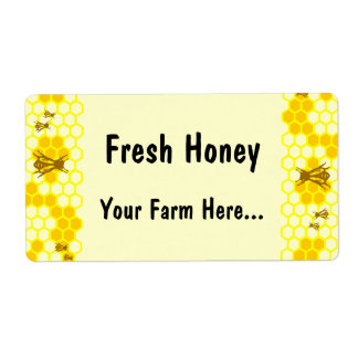 Etiquetas Personalizados de Honey Bee Honeycomb