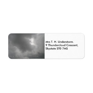 Etiquetas Personalizados de nubes de tormenta