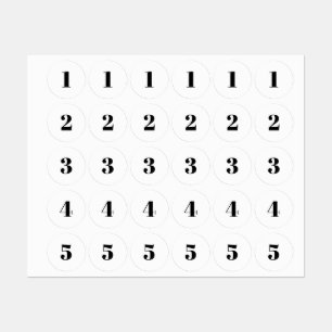 Etiquetas Personalizar monograma inicial / número blanco neg