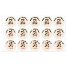 Personalized Cute Ghost Halloween Name Stickers