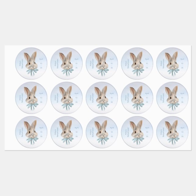 Etiquetas Personalized Easter Bunny Sticker (Hoja)