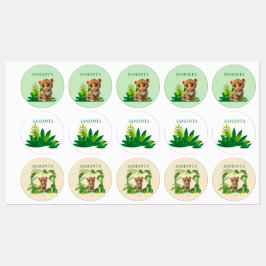 Etiquetas Personalized Leopard Waterproof Labels
