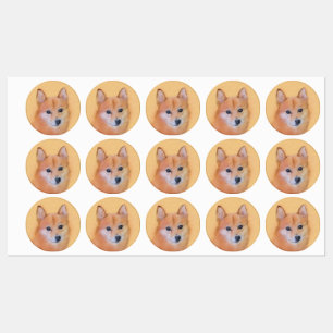 Etiquetas Pintura finlandesa de Spitz - Arte de perro origin
