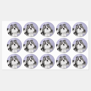 Etiquetas Pintura Shih Tzu - Arte Perro Original.