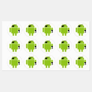 Etiquetas Piratas de Robot Android