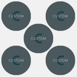 Etiquetas Plantilla de monograma de Personalizable elegante