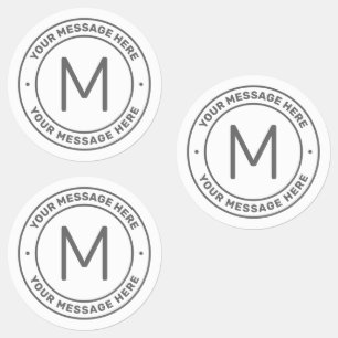 Etiquetas Plantilla de texto personalizable Blanco y gris