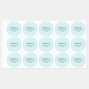 Etiquetas Plantilla de texto simple y elegante   Azul Claro