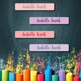 Etiquetas Polka Dots impermeables niños nombran ropa