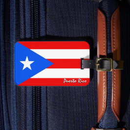 Etiquetas portaequipaje de Puerto Rico, bandera pu