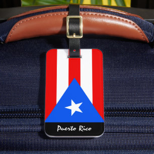 Etiquetas portaequipajes Patrióticas de Puerto Ric