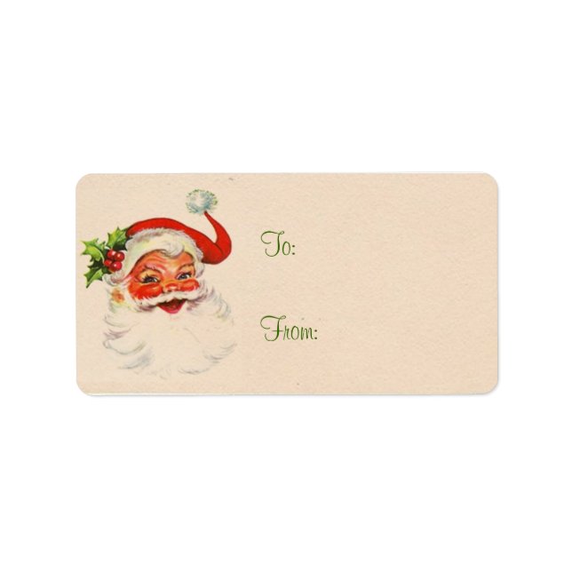 Etiquetas presentes de Navidad de Santa (Frente)