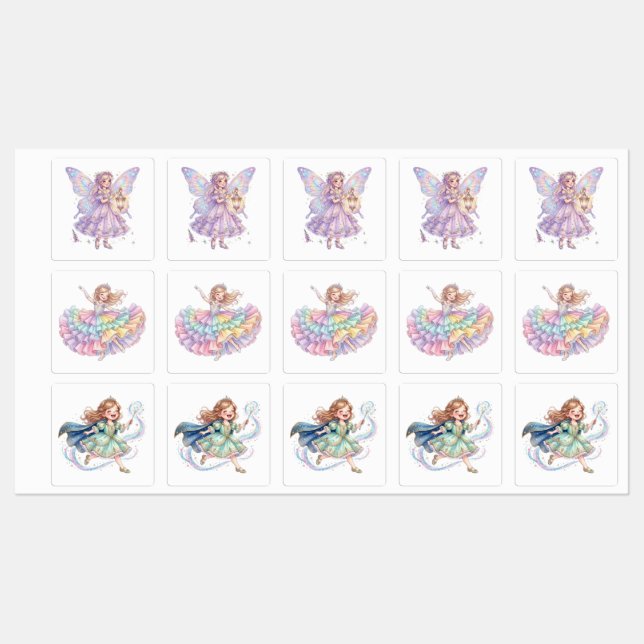 Etiquetas Princesa adorable (Hoja)