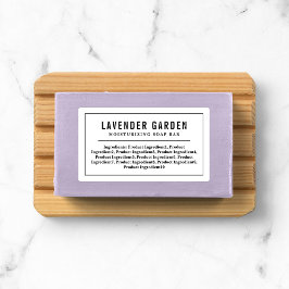 Etiquetas Producto de la lista de ingredientes de línea y bo