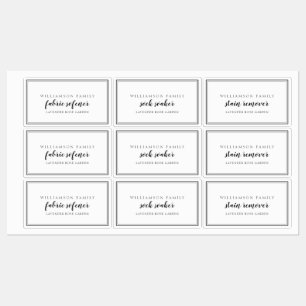 Etiquetas Producto Lavandería en blanco y negro