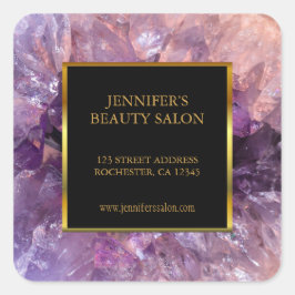 Etiquetas profesionales de amatista violeta de mod