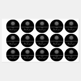 Etiquetas profesionales de texto plateado negro 3