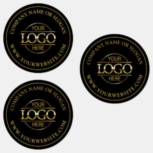 Etiquetas Promoción corporativa con logotipo de negocios min