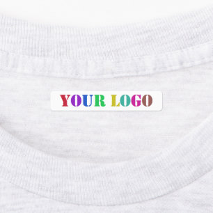 Etiquetas promocionales de la empresa con logotipo