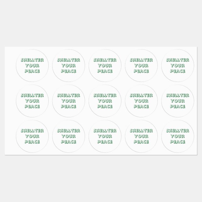 Etiquetas Proteger tu paz (Hoja)